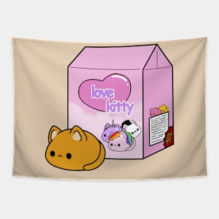 love kitty-orange cat doll Tapestry