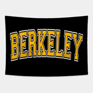 Berkeley California Ca Varsity Amber Text Tapestry