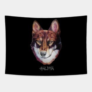 alpha wolf head Tapestry