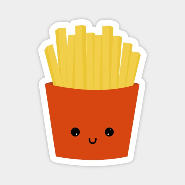 Cute Kawaii French fries Magnet by Cute Tees Kawaii