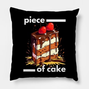 "Sweet Temptation: The Irresistible Piece of Cake" Pillow