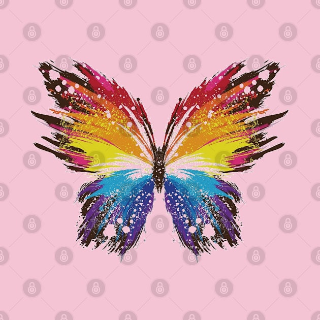 Butterfly colorful painting - Cute by 1Y_Design