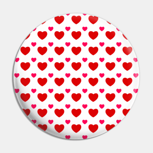 Tiny Red Hearts Pattern Pin