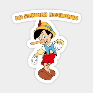 Pinocchio No Strings Attached Magnet