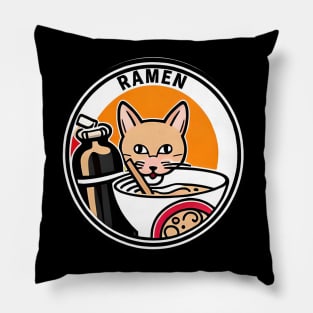 Cute Japanese Cat ramen Pillow