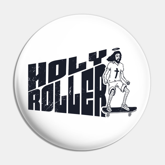 Vintage Zine Holly Roller Jesus Christ // Skate for Jesus // Funny Jesus Christian Humor // Skater Jesus Pin by Now Boarding