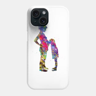 Pregnant mom with daughter Phone Case