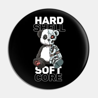 Cute Panda Bear Scary Robot Cybernetic Animal Lover Pin