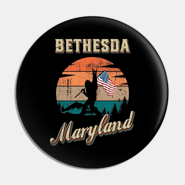 Bethesda Maryland Pin by Trapezoid