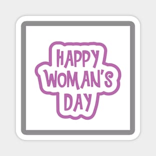 Pink happy woman's day Magnet