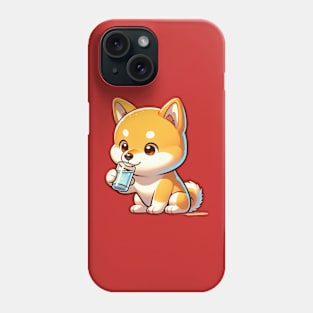 Shiba Inu Dog Drinking Saki Phone Case