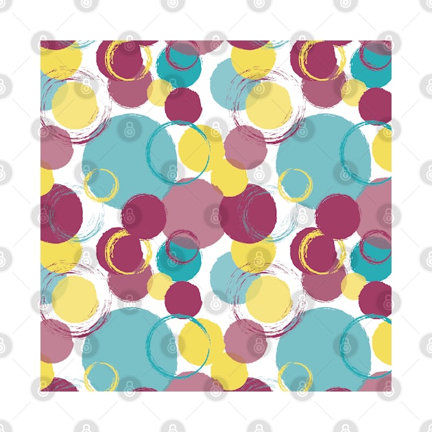 Colorful Circle Seamless Pattern 038#002 by jeeneecraftz