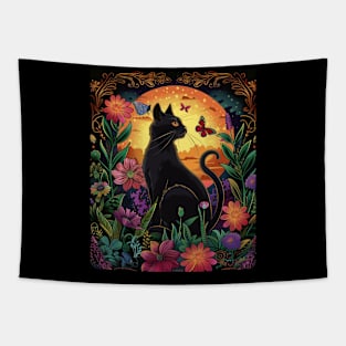 Cottagecore Aesthetic Cat Portraits Tapestry