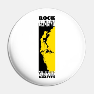 Gravity Defied: Rock Climbing Adventure Pin