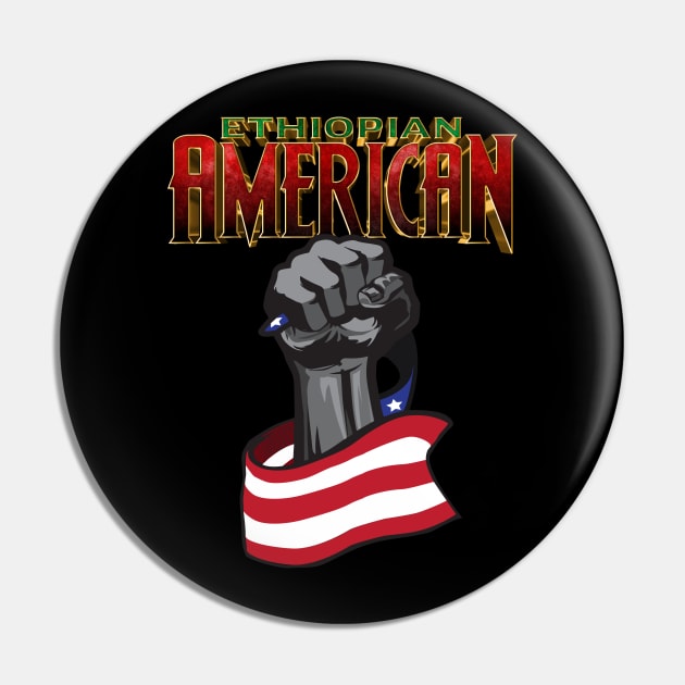 Ethiopian American Pin by UnOfficialThreads