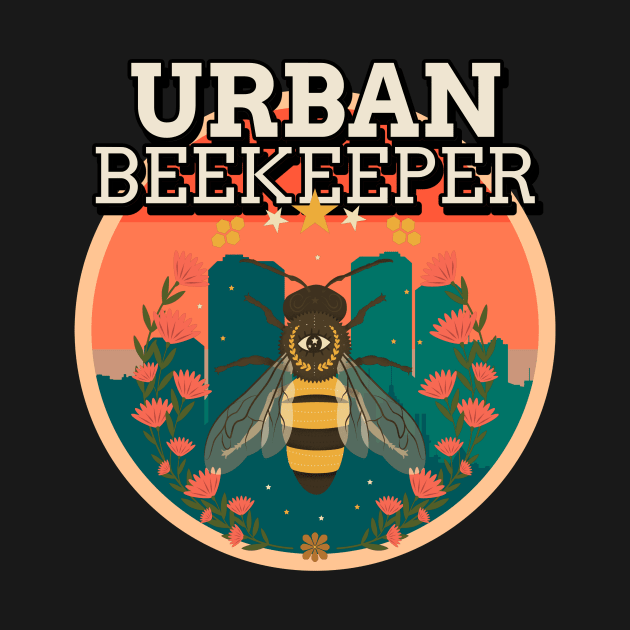 Urban Beekeeping, Beekeepers, Beekeeping,  Honeybees and beekeeping, the beekeeper by One Eyed Cat Design