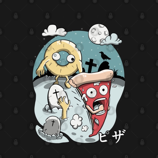 Spooky night pizza by MerchBeastStudio