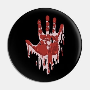 Spooky Blood Hand Halloween Pin