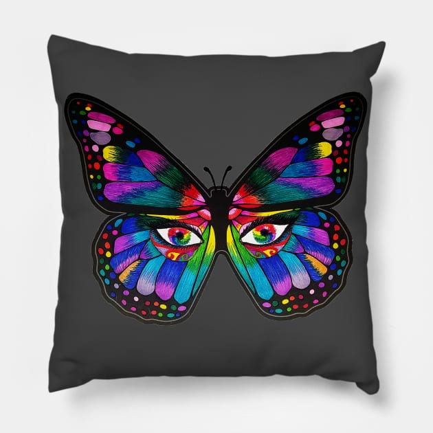 Butterfly Eyes Pillow by Duckgurl44