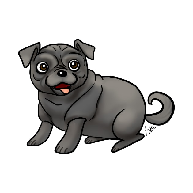 Dog - Pug - Black by Jen's Dogs Custom Gifts and Designs