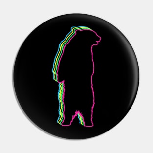 Bear 80s Neon Pin