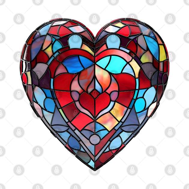 Stained Glass Heart #11 by Chromatic Fusion Studio