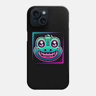 glitch gator art Phone Case