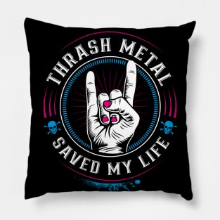 Thrash Metal - Headbanger Devil Horns Metalheads Pillow