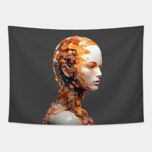 Female AI Android Tapestry