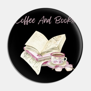 Coffee and books Pin