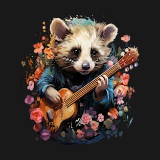 Opossum Playing Guitar T-Shirt