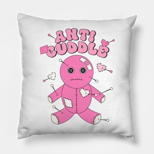 Anti Cuddle , Pink Quirky Emo , Subversive Pillow