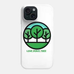 Love Peace Tree Phone Case