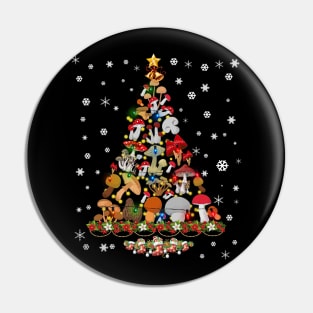 Mushroom Christmas Tree Merry Christmas mushroom garden Xmas Pin