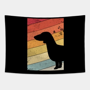 Dachshund Retro Vintage Sunset Tapestry