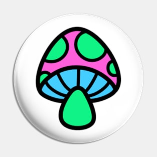 Polysexual/Polyromantic Mushroom Discrete Pride Flag Pin