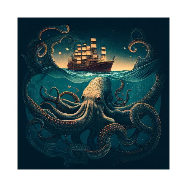 Sea Monster Octopus by Tacos y Libertad