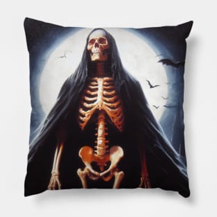 Skeleton at Night Pillow