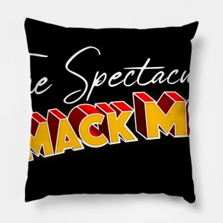 The Spectacular Smack-Man Logo || Indian Superhero || Comic Book Pillow