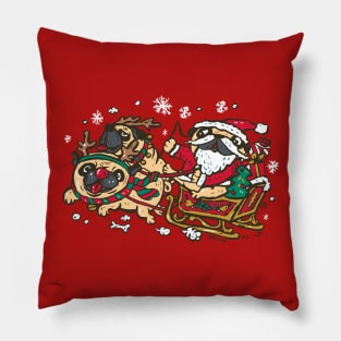 Santapug and Rudolph Pillow