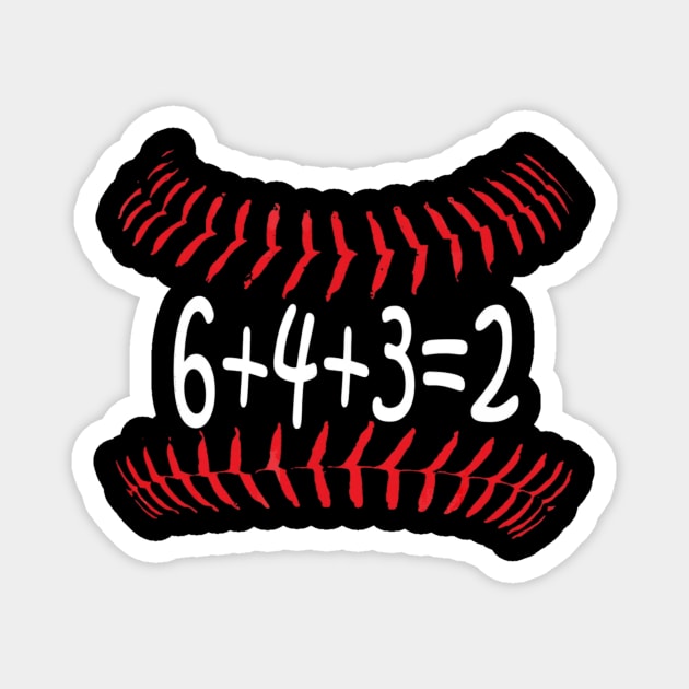 Baseball 6432 Double Play I Gift 6+4+3=2 Math Magnet by Vigo