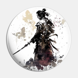 Samurai Ink  Timeless Sumi-e Art Pin