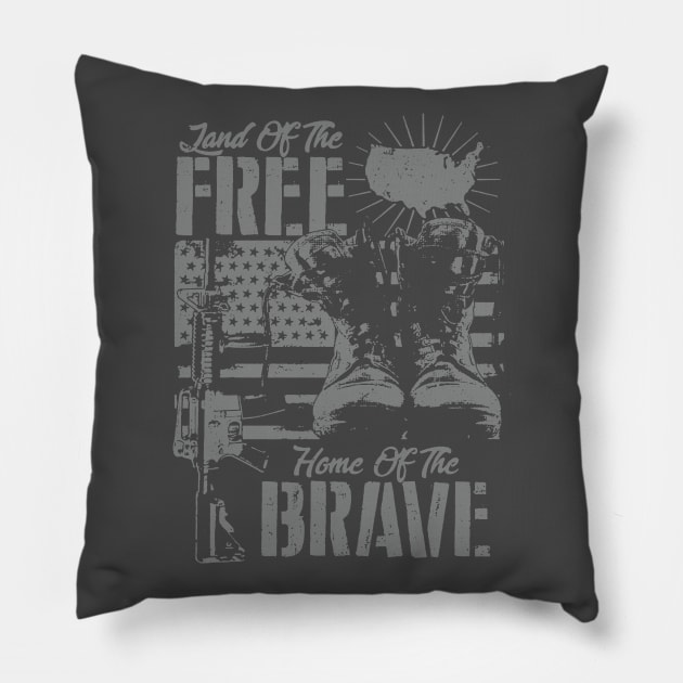 Land of the FREE, Home of the BRAVE..... Pillow by idesign1