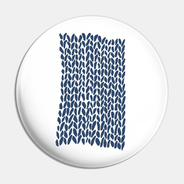 Hand Knit Zoom Navy Pin by ProjectM