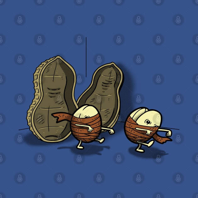 Cute Funny Original Kawaii Spooky Ancient Egyptian Peanut Mummy Cartoon by BoggsNicolas