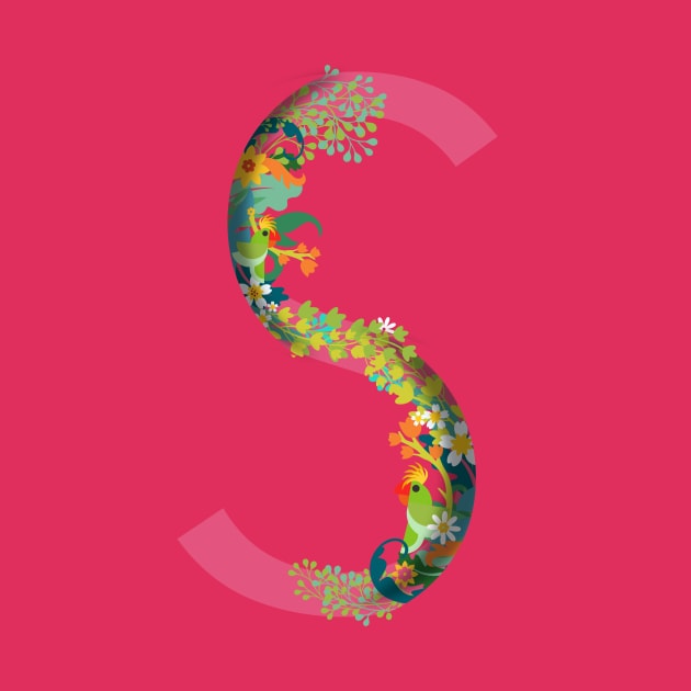 Tropical alphabet s by Susana