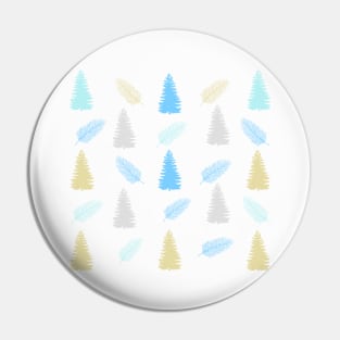 Cute  Pine Tree Leaves Pattern Pin