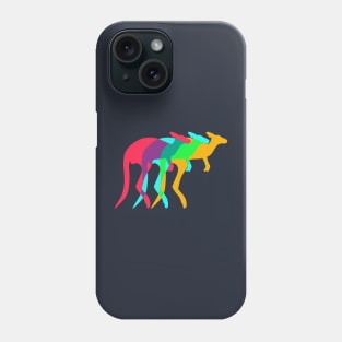 Australian colorful kangaroo Phone Case