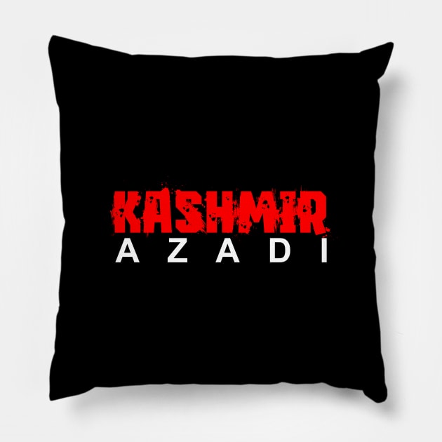 Kashmir Azadi - Free Kashmir From India Pakistan Protest Pillow by mangobanana