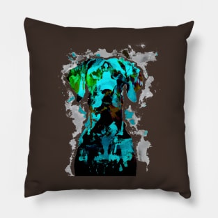 Vizsla Dog Stencil Art Pillow